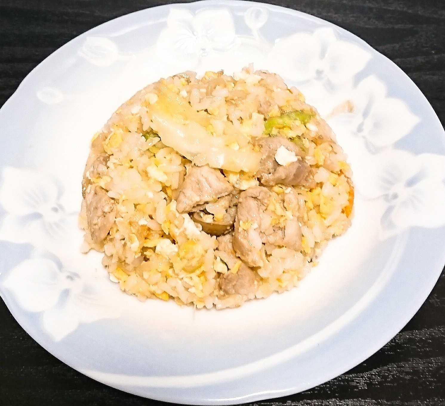 姜葱醤の肉野菜炒めチャーハン